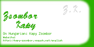 zsombor kapy business card